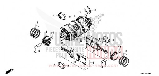 VILEBREQUIN/PISTON GL1800J de 2018